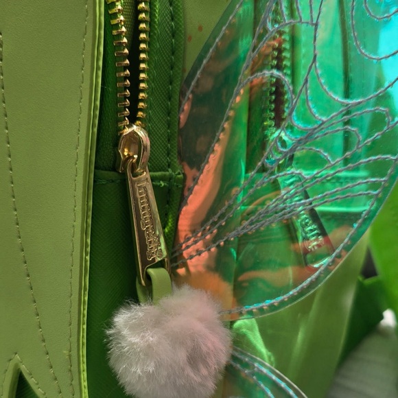 Loungefly Green Backpack with Blue Fairy Wings - Picture 5 of 7